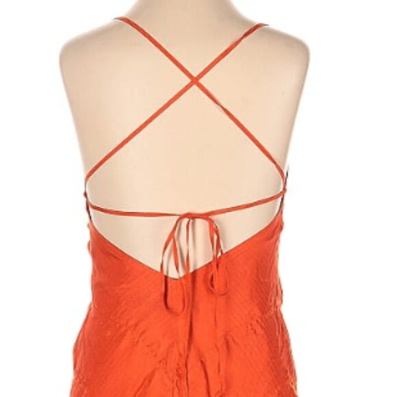 Ralph Lauren Black Label Orange 100% Silk Slip Dress - Picture 7 of 7